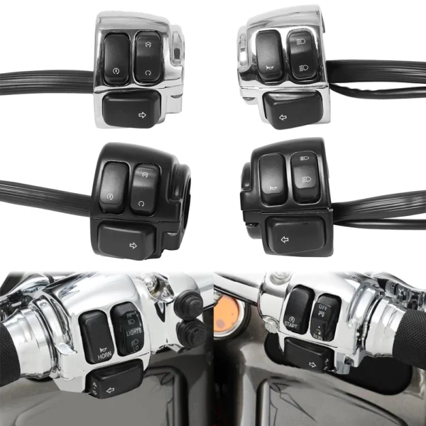 my-11134207-7qukw-liwmvazc3qdi58.webp Random 25mm Harley Handlebar Control Switch L7cm W5.5cm H7.2cm