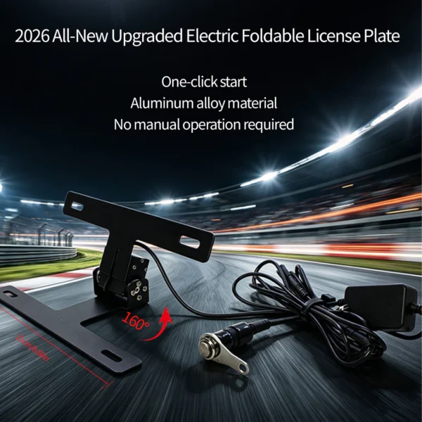 Electric Folding License Plate Holder