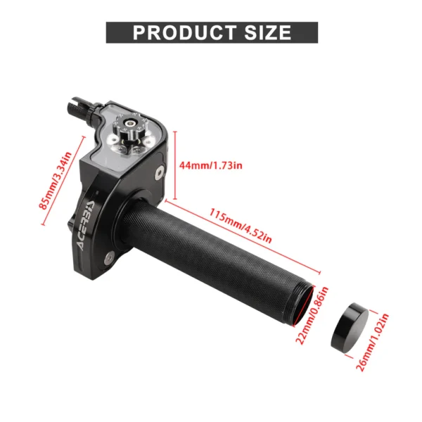 Random Quick Throttle Twist Grip L11.5cm W4.4cm H8.5cm